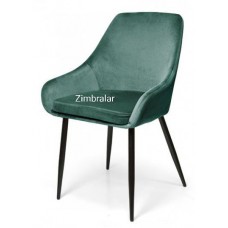 Conjunto de 2 Cadeiras de Braços Vichy Veludo Verde